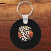 Womens You Got This – Retro-insred Motivational V- Sleutelhanger (Voorkant)