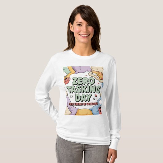 Womens Zero Tasking Day T-Shirt  (Voorkant volledig)