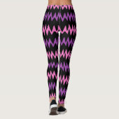 Womens Zig Zag Paars/Roze Mode Leggings (Achterkant)