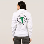 WOMENS Zip hoodie - Alien vuurt het op (Achterkant volledig)
