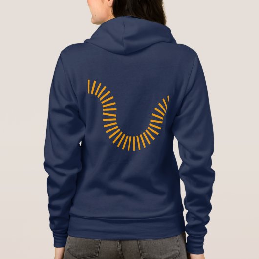 Women's zip hoodie - Logomark and design on back (Achterkant)
