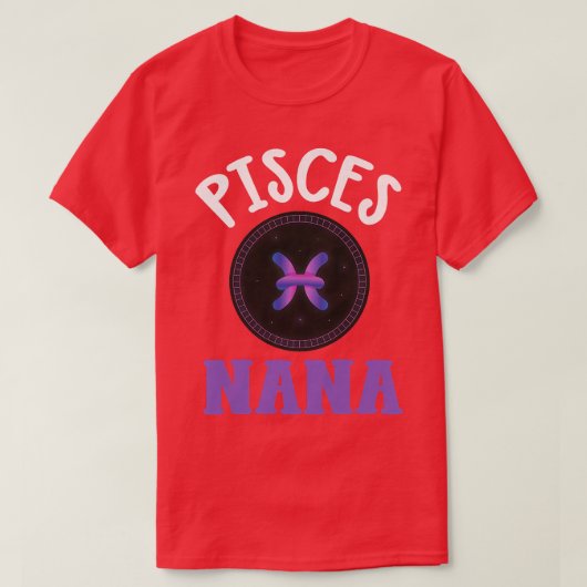 Womens Zodiac Sign Pisces Nana Horoscope Astrolog T-shirt (Design voorkant)