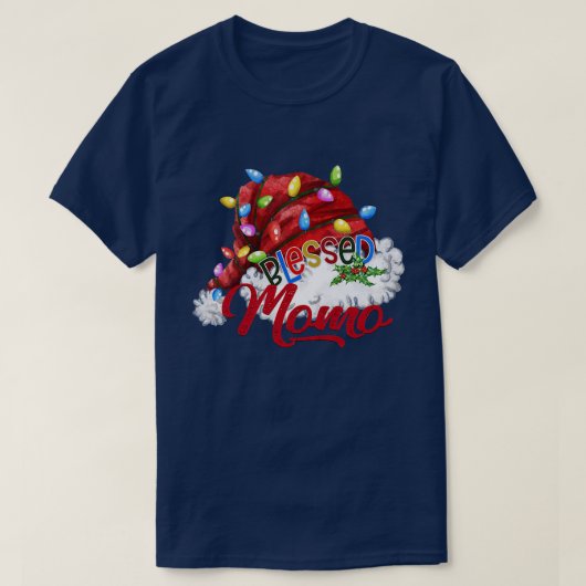 Womens zonder houten Momo kerstmis licht T-shirt (Design voorkant)