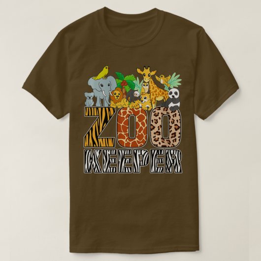 Womens Zookeeper Costume Zebra Wild Print African T-shirt (Design voorkant)