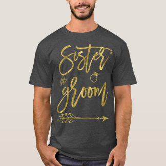 Womens Zuster met Arrow Donkergele Bri T-shirt