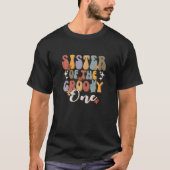 Womens Zuster van Groovy 1 Matching Family 1st Bi T-shirt (Voorkant)