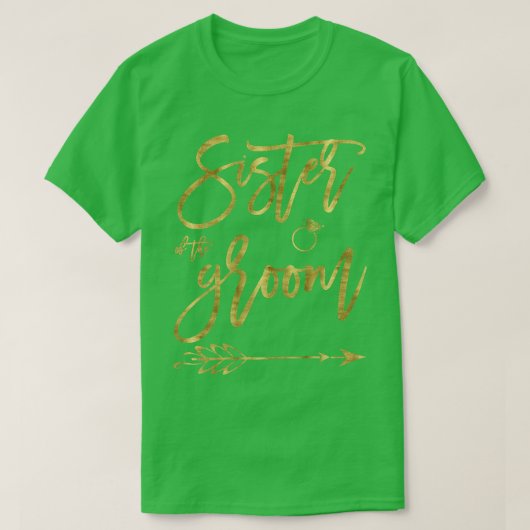 Womens Zuster van het Shirt van de Bride met Pijl  (Design voorkant)
