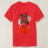 Womenx27s Wildflower Book Lovers Graphics 4 T-shirt (Design voorkant)