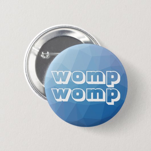 Womp Geometric Blue Ronde Button 5,7 Cm (Voorkant /achterkant)