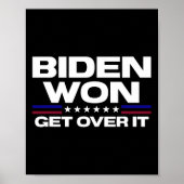 Won Get Over It Patriotic Pro Joe Anti Trump Grapp Poster (Voorkant)