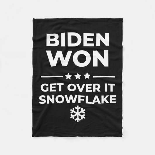 Won Get Over Snowflake Fleece Deken (Voorkant)