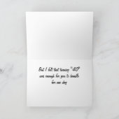 WON PLAY A SONG ]**40th BIRTHDAY CARD** HUMOR Kaart (Binnen)
