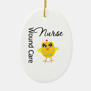 Wond Care Nurse Chick v1 Keramisch Ornament