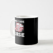 Wond Care Nursing American Flag op 4 juli Koffiemok (Voorkant links)