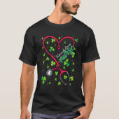 Wond Care verpleegster St Patricks Day Love Stetho T-shirt (Voorkant)