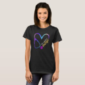 Wond Care verpleegster Watercol Love Heart Stethos T-shirt (Voorkant volledig)