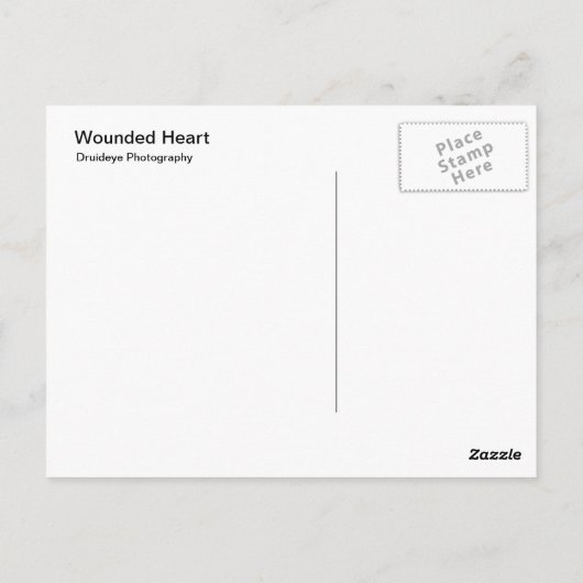 Wond hart briefkaart (Achterkant)