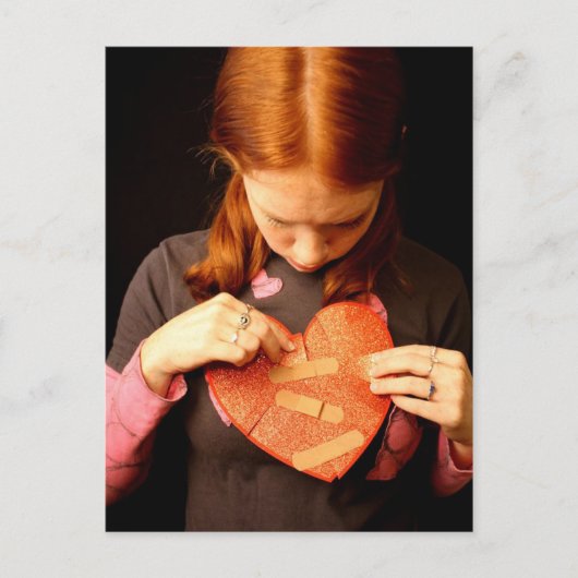 Wond hart briefkaart (Voorkant)