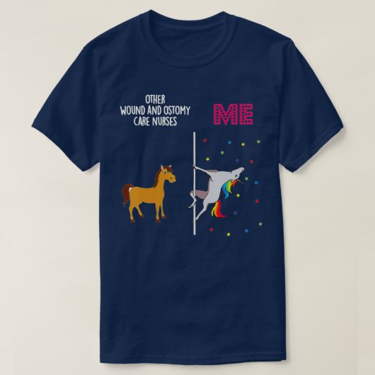 Wond Ostomy Care verpleegster Unicorn anderen T-shirt (Design voorkant)