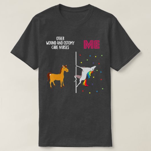 Wond Ostomy Care verpleegster Unicorn anderen T-shirt (Design voorkant)