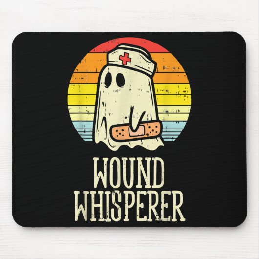 Wond Whisperer Ghost Nurse Boo Halloween Nursing Muismat (Voorkant)