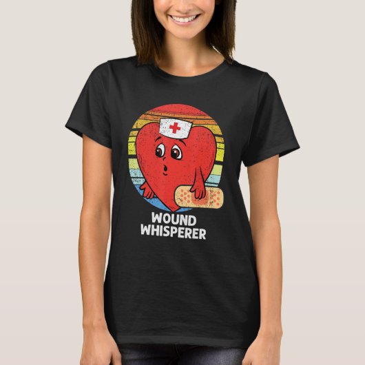 Wond Whisperer Valentijnsdag Nurse RN LPN Nursin T-shirt (Voorkant)