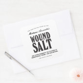 Wond Zout - apotheeklabel Vierkante Sticker (Envelop)