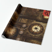 Wondeful steampunk-ontwerp cadeaupapier (Uitgerold)
