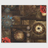 Wondeful steampunk-ontwerp cadeaupapier (Vlak)