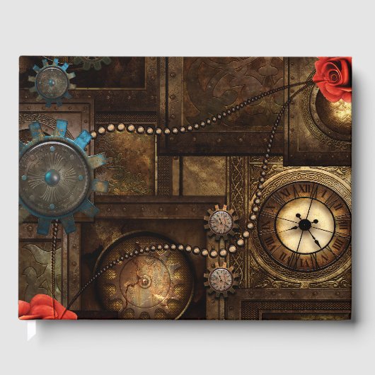 Wondeful steampunk-ontwerp gastenboek (Voorkant)