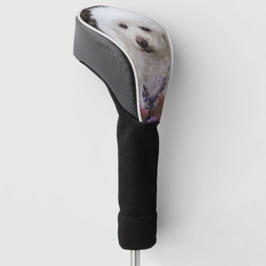 Wondehond, monogrammen golfhoofdbedekking golfheadcover (Schuin)