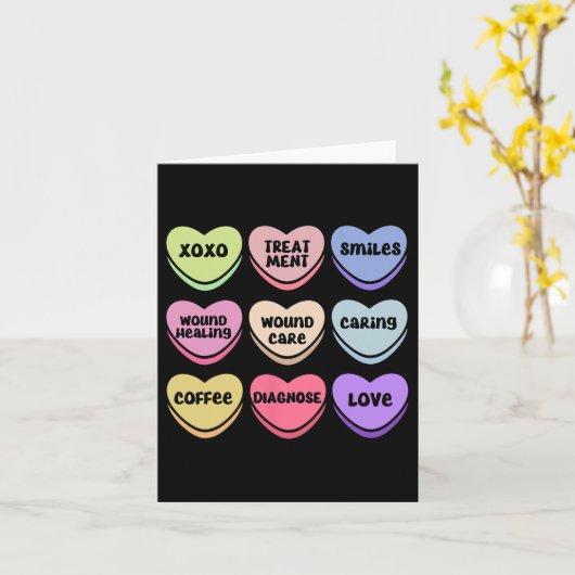 Wonden Wondverzorging Verpleegkundige Valentijnen  Kaart (Gele Bloem)