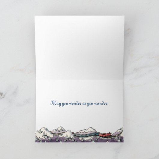 "Wonder aangezien u" Kerstkaart wandelt Feestdagen Kaart (Binnen)