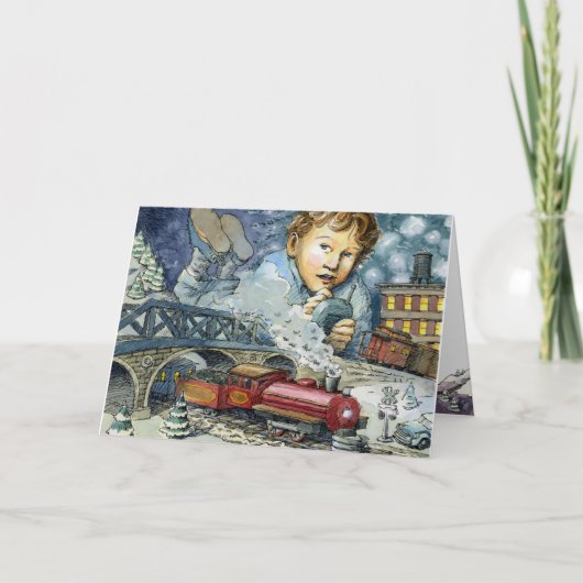 "Wonder aangezien u" Kerstkaart wandelt Feestdagen Kaart (Voorkant)