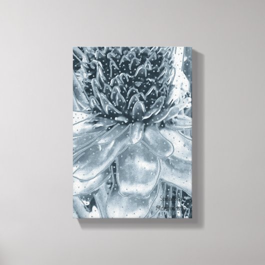 Wonder Ananas Bloem Uitgerekt Canvas Print (Voorkant)