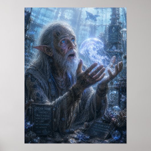 Wonder / Aquariumverzorger / Ocean Dome Poster (Voorkant)