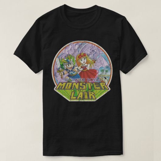 Wonder Boy III Monster Lair Retro Logo T-shirt (Design voorkant)