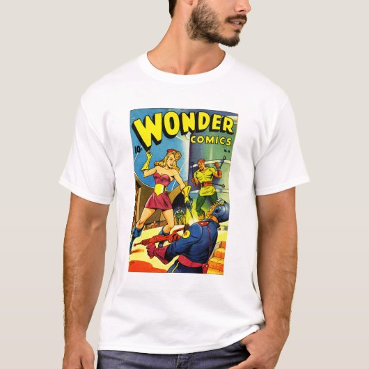 Wonder Comics 16 - Tara - 1940s Science Fiction T-shirt (Voorkant)