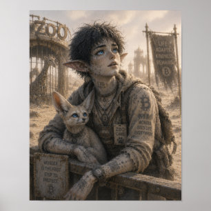 Wonder / Dierenverzorger / Woestijn Dierentuin Poster