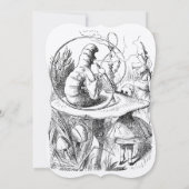 Wonder- Elegant Alice in Wonderland Uitnodiging (Achterkant)