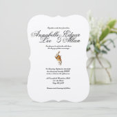 Wonder- Elegant Alice in Wonderland Uitnodiging (Staand voorkant)