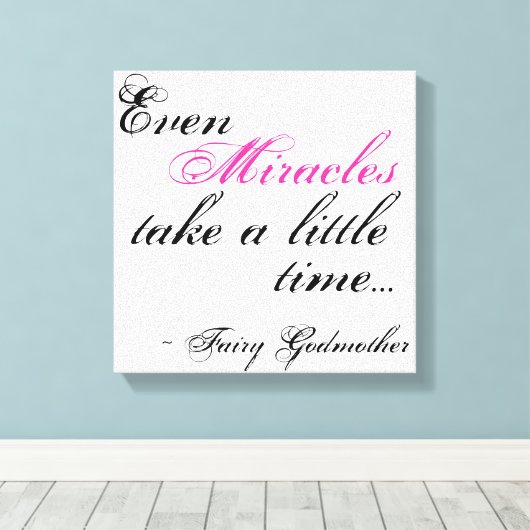 wonder fee peetmoeder citaat canvas (Insitu (Houten vloer))