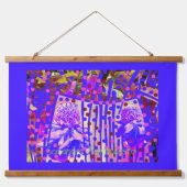 Wonder Flower Scroll Art Hout Bovenwerk Wandtapijt Hangend Wandkleed (Voorkant)