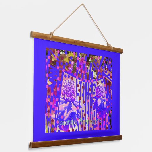 Wonder Flower Scroll Art Hout Bovenwerk Wandtapijt Hangend Wandkleed (Gebogen)