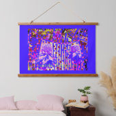 Wonder Flower Scroll Art Hout Bovenwerk Wandtapijt Hangend Wandkleed (Slaapkamer)