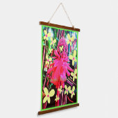 Wonder Flower Scroll Art Hout Bovenwerk Wandtapijt Hangend Wandkleed (Gebogen)