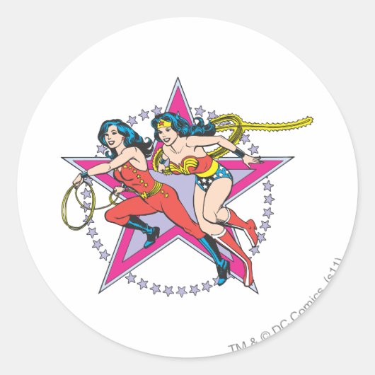 Wonder Girls Ronde Sticker (Voorkant)