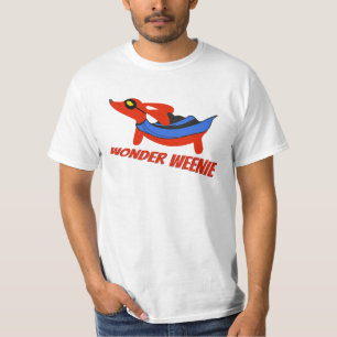 Wonder het Unisex-Shirt van de Tekkel van Weenie T-shirt