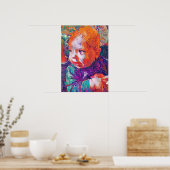 wonder in de ogen van een baby fel A.I. Poster (Keuken)