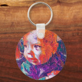 wonder in de ogen van een baby fel A.I. Sleutelhanger (Voorkant)